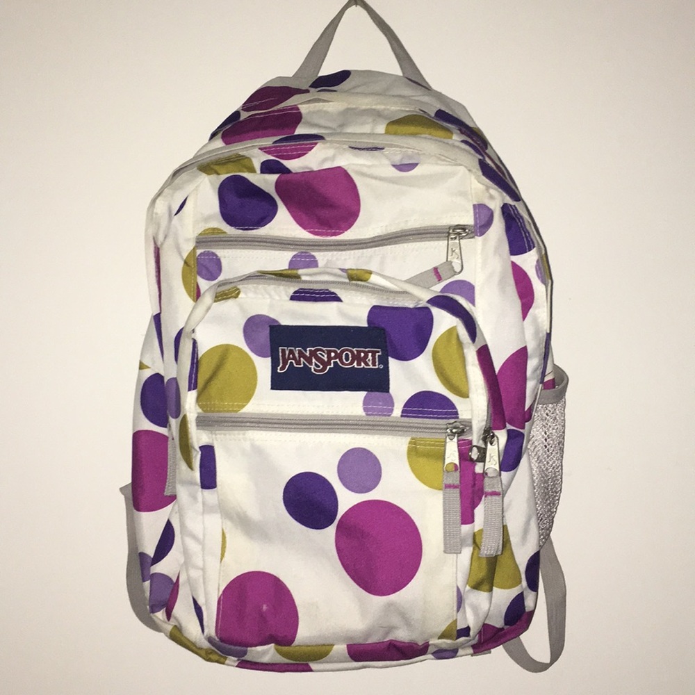 Polka dot Jansport back pack